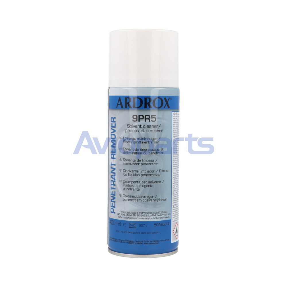 ARDROX 9PR5 , SOLVENT CLEANER, PENETRANT REMOVER , AEROSOL 400 ML// AMS 2644